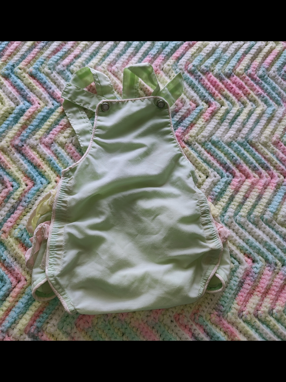 Light Green Baby Overalls Romper